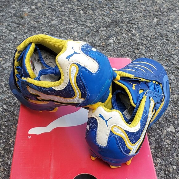 PUMA POWERCAT 3.10 Elektro FG Junir Soccer Cleat Football boot Youth Blue 102381 - Picture 4 of 5